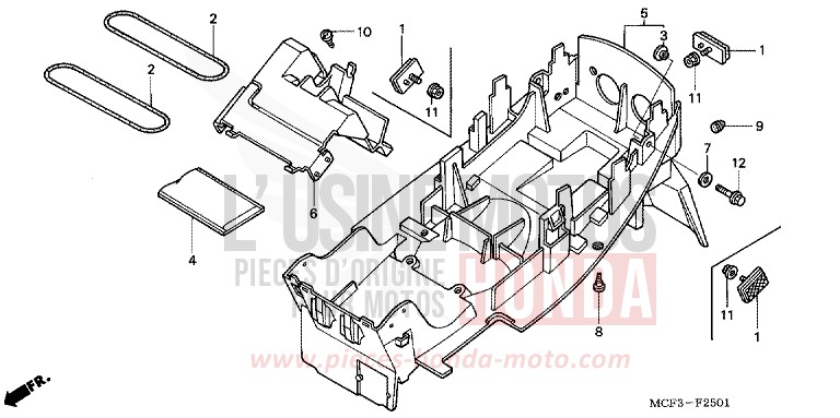 GARDE-BOUE ARRIERE (VTR1000SP2/3/4/5/6) von VTR1000 SP-2 ROSS WHITE (NH196B) von 2002